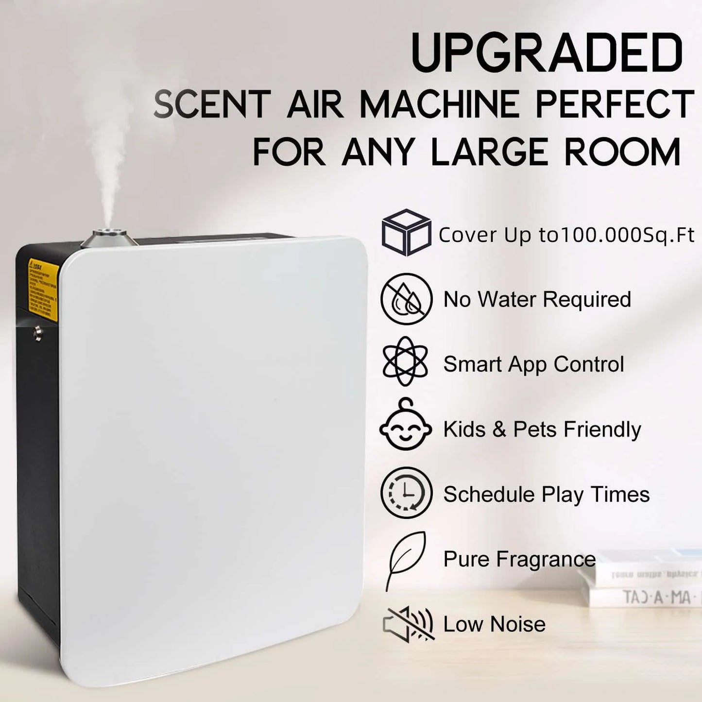 HVAC Scent Diffuser 5000m³ Coverage Cold Air Diffusion HZ-5001